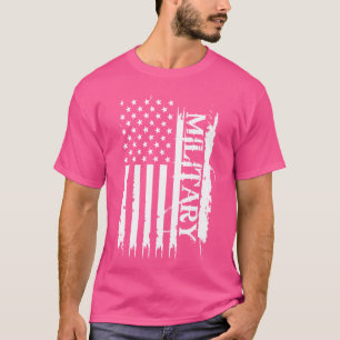 アメリカ国旗のディストressed ミリタリー アメリカ合衆国 tシャツ