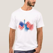 アメリカ国旗のデザイン Tシャツ (正面)