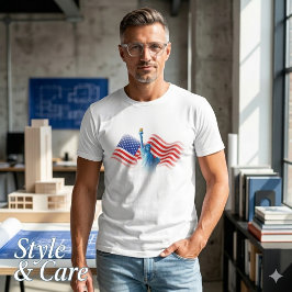 アメリカ国旗のデザイン Tシャツ