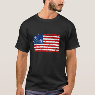 アメリカ国旗のトラック愛好家ヴィンテージモデルトラック Tシャツ