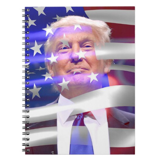 アメリカ国旗のトランプ2020 ノートブック (正面)