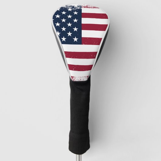 アメリカ国旗のドライバーゴルフヘッドカバー ゴルフヘッドカバー (正面)