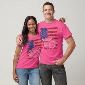 アメリカ国旗のドラマー打楽器ドラム奏者ミュージシャン Tシャツ (ユニセックス)