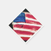 アメリカ国旗のナプキン スタンダードカクテルナプキン (角)