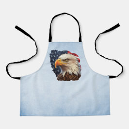 アメリカ国旗のハゲワシ エプロン