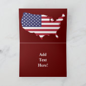 アメリカ国旗のハゲワシ カード (内部)
