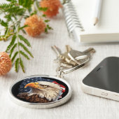 アメリカ国旗のハゲワシ キーホルダー (側面)