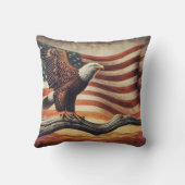 アメリカ国旗のハゲワシ クッション (裏面)