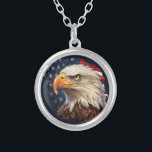 アメリカ国旗のハゲワシ シルバープレートネックレス<br><div class="desc">アメリカ国旗を背景素晴らしに設定されたハゲのイーグルを搭載したアメリカ国旗の愛国イーグルデザインで威厳のある、あなたの愛国心を紹介しよう。自由とプライドの精神を体現するこの魅力的な映像は、幅広い製品に展示するのに最適なシンボルとなる。あなたは美しい愛国的な贈り物、印象的な家の装飾、アパレルスタイリッシュや、コンピュータの付属品を探しているかどうかユニーク、アメリカ国旗の愛国的なイーグルデザインは必ず声明を出す。詳細と色に注意鮮やかを払って作ら祝れ、このデザインは州の強さと強さ統一された。ハゲワシの永遠のシンボルと自由と団結の永続的な価値をアメリカ国旗の愛国的なイーグルのコレクションと受け入れる。退役軍人の祝祝祭日を祝ったり、無料の土地と勇敢な家への愛を単に示すのに最適。(1009)。アメリカ国旗のハゲワシ</div>
