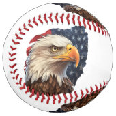 アメリカ国旗のハゲワシ ソフトボール (正面左)