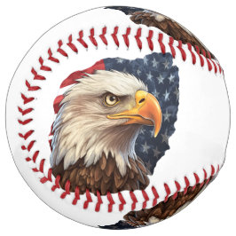 アメリカ国旗のハゲワシ ソフトボール