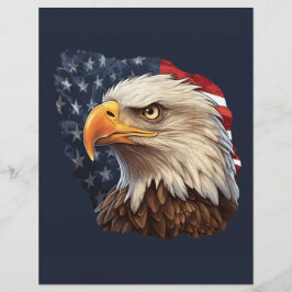 アメリカ国旗のハゲワシ チラシ