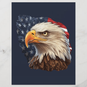 アメリカ国旗のハゲワシ チラシ