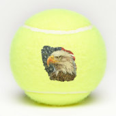 アメリカ国旗のハゲワシ テニスボール (裏面)