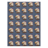 アメリカ国旗のハゲワシ テーブルクロス (正面)