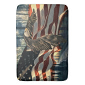 アメリカ国旗のハゲワシ バスマット (正面縦)