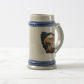 アメリカ国旗のハゲワシ ビールジョッキ (正面右)