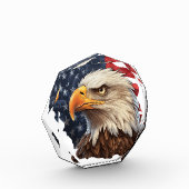 アメリカ国旗のハゲワシ フォトブロック (左)