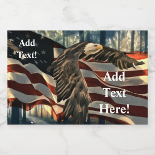 アメリカ国旗のハゲワシ フードラベル