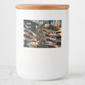 アメリカ国旗のハゲワシ フードラベル (正面)