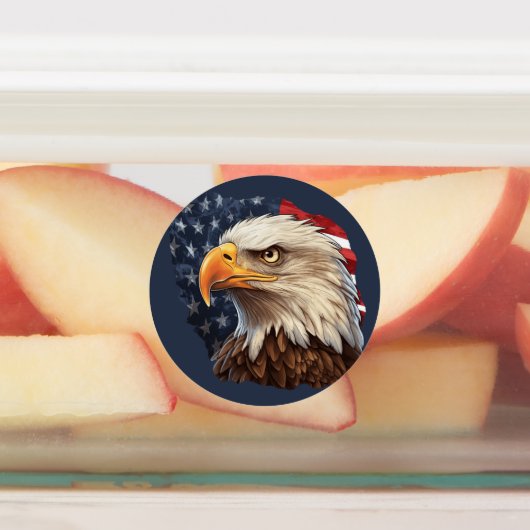 アメリカ国旗のハゲワシ ラベル (貼付)
