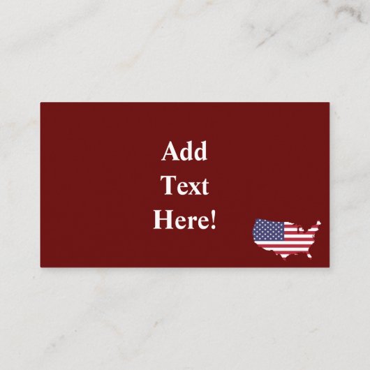 アメリカ国旗のハゲワシ 名刺 (裏面)