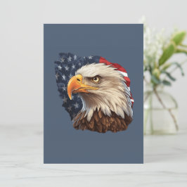 アメリカ国旗のハゲワシ 招待状