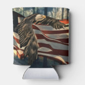 アメリカ国旗のハゲワシ 缶クーラー (裏面)