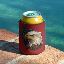 アメリカ国旗のハゲワシ 缶クーラー