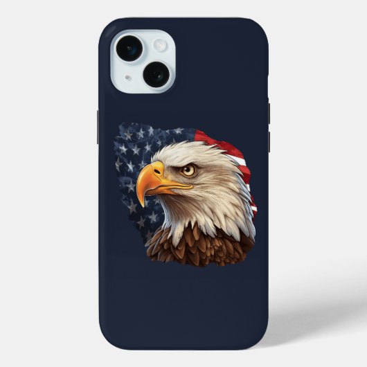 アメリカ国旗のハゲワシ Case-Mate iPhoneケース (裏面)