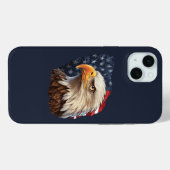 アメリカ国旗のハゲワシ Case-Mate iPhoneケース (裏面 (横))