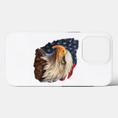 アメリカ国旗のハゲワシ Case-Mate iPhoneケース (裏面 (横))