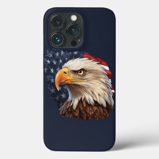 アメリカ国旗のハゲワシ Case-Mate iPhoneケース (裏面)