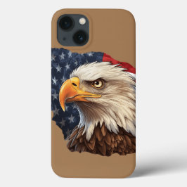 アメリカ国旗のハゲワシ iPhone 13ケース