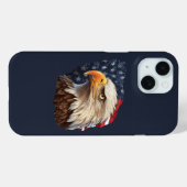 アメリカ国旗のハゲワシ Case-Mate iPhoneケース (裏面 (横))
