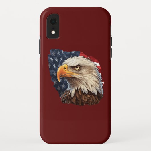 アメリカ国旗のハゲワシ Case-Mate iPhoneケース (裏面)