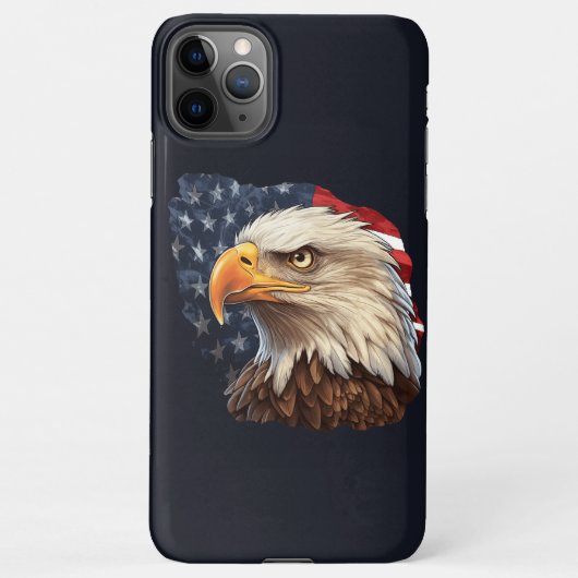 アメリカ国旗のハゲワシ iPhoneケース (裏面)