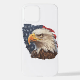 アメリカ国旗のハゲワシ iPhone 12ケース