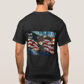 アメリカ国旗のハゲワシ Tシャツ (裏面)