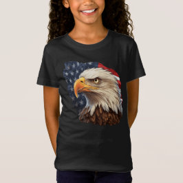 アメリカ国旗のハゲワシ Tシャツ