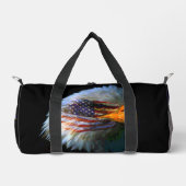 アメリカ国旗のハゲ・イーグル ダッフルバッグ (正面)
