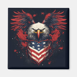 アメリカ国旗のハゲ マグネット