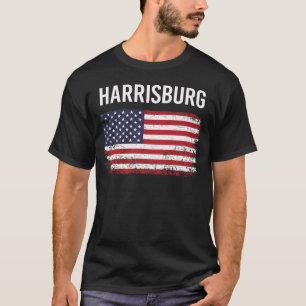 アメリカ国旗のハリスバーグ Tシャツ