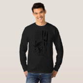 アメリカ国旗のハンター狩りスナイプバード Tシャツ (正面フル)