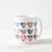 アメリカ国旗のハートマグ コーヒーマグカップ (正面右)