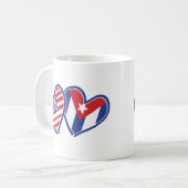 アメリカ国旗のハート コーヒーマグカップ (正面左)