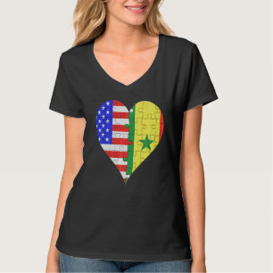アメリカ国旗のハート Tシャツ