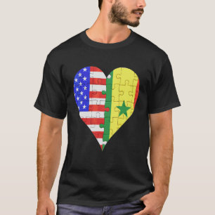 アメリカ国旗のハート Tシャツ