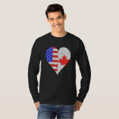 アメリカ国旗のハート Tシャツ (正面フル)