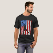 アメリカ国旗のバスケットボールチーム男性へギフト少年G Tシャツ (正面フル)